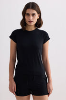 Essential Short Sleeve Tee Set in Black Longshot