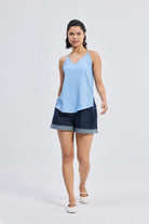 Endless Sunday Top in Denim Longshot