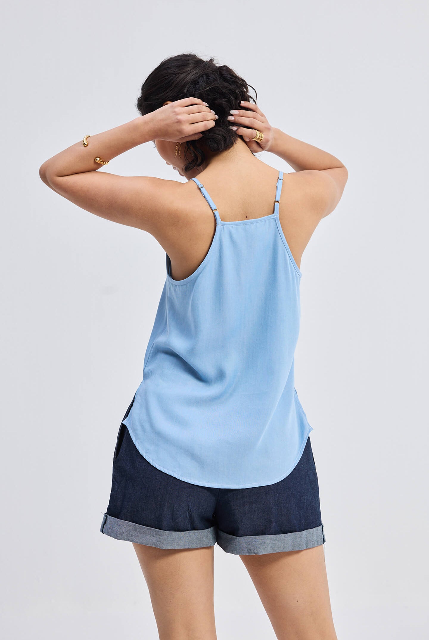 Endless Sunday Top in Denim Longshot