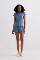 Essential Knit Shorts in Blue Longshot