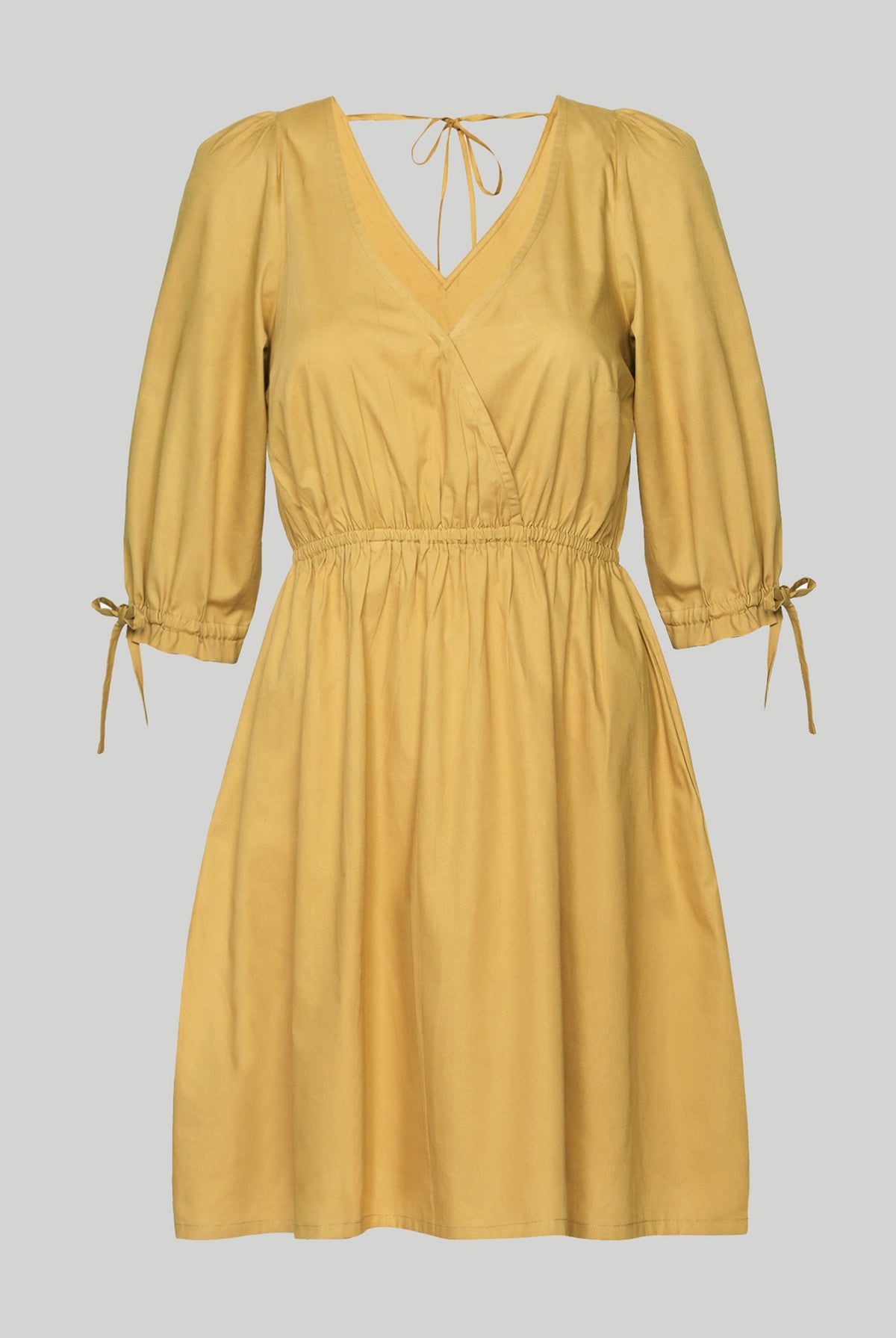 GATHEREDELBOWSLEEVESHORTDRESS-TUSCANSUN1