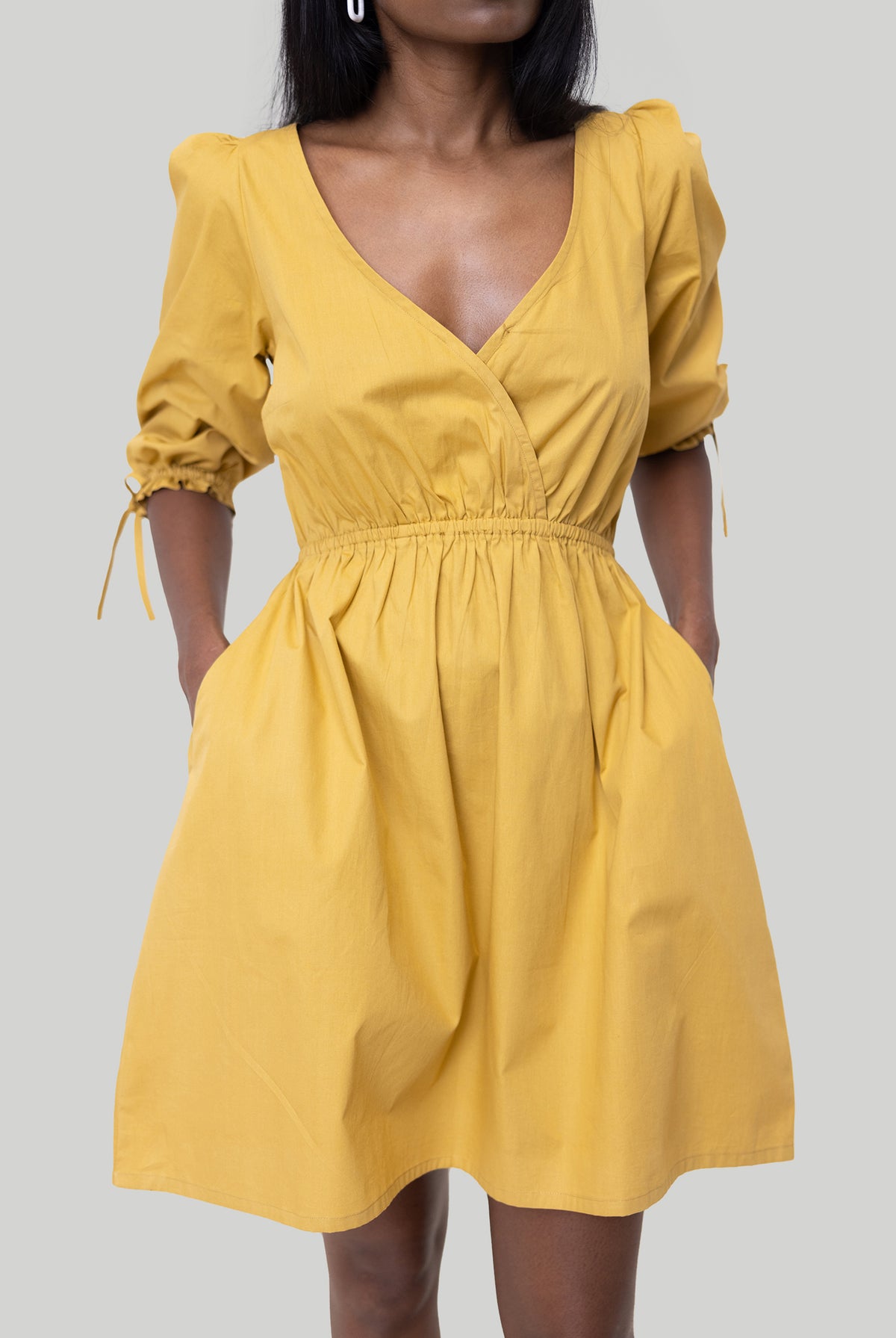 GATHEREDELBOWSLEEVESHORTDRESS-TUSCANSUN4