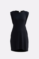 Muscle Tee Short Dress in Black Flat Lay