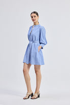 Oversized Tunic Dress with Optional Belt Long Shot