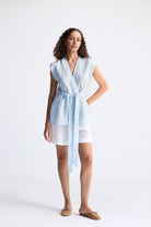 Power Moves Short Sleeve Top in Blue Longshot