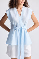 Power Moves Short Sleeve Top in Blue Medium Shot