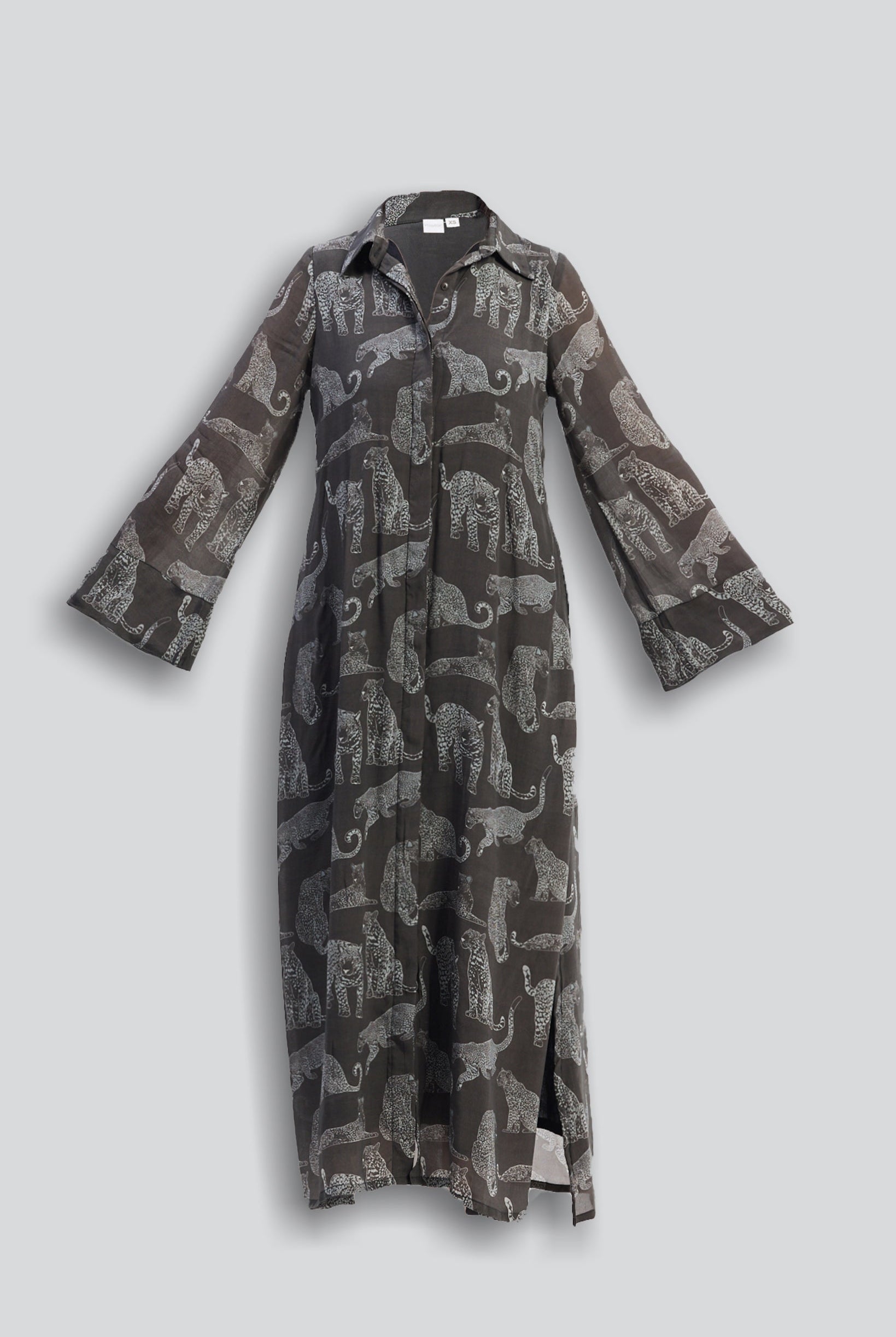 Relaxed-fit Shirt Dress in Animal Print