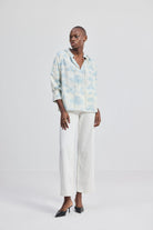 Relaxed-fit Shirt with Drawstring in Animal Print