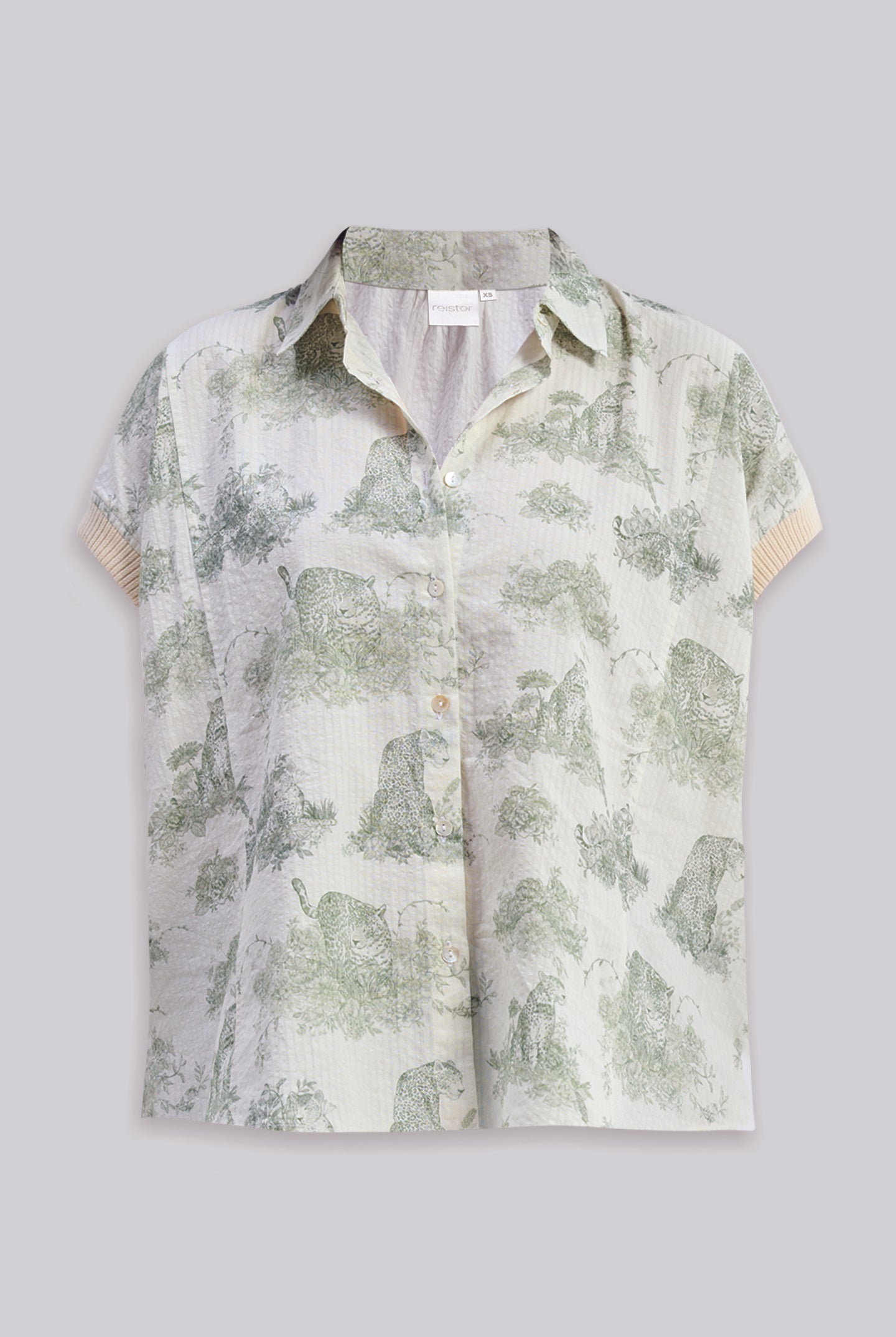 Relaxed-fit Button-down Shirt in Animal print