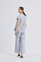 Relaxed-fit Shirt Set in Linen Stripes