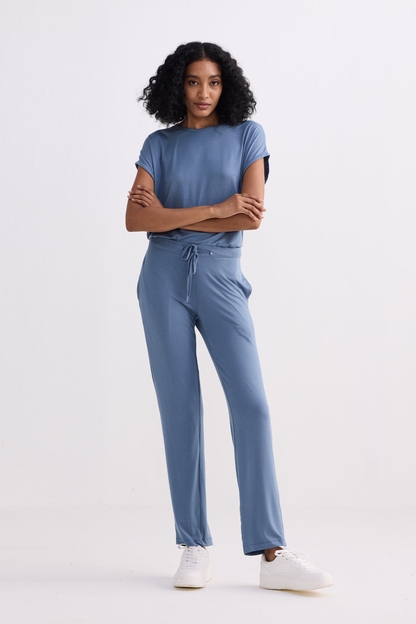 Relaxed Tee in Blue Longshot