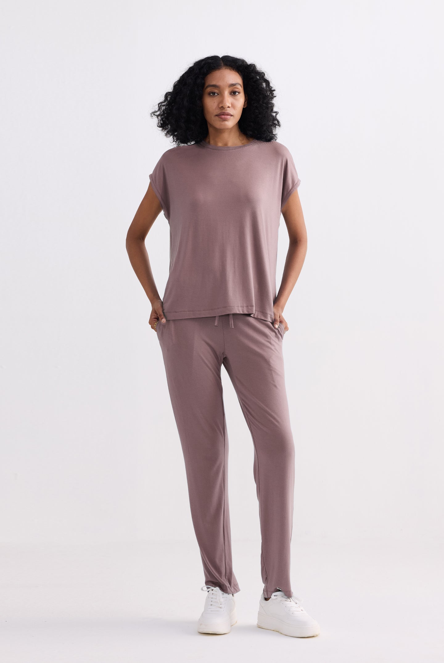 Everyday dusty rose relaxed tee for women