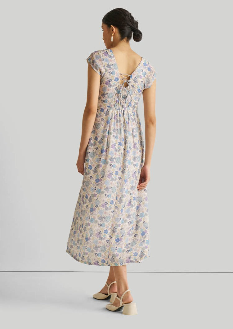 RuchedBlueMaxiDress-4