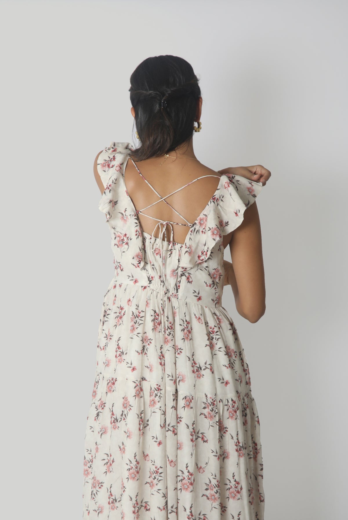 SKYISPINKRUFFLEMAXIDRESS1