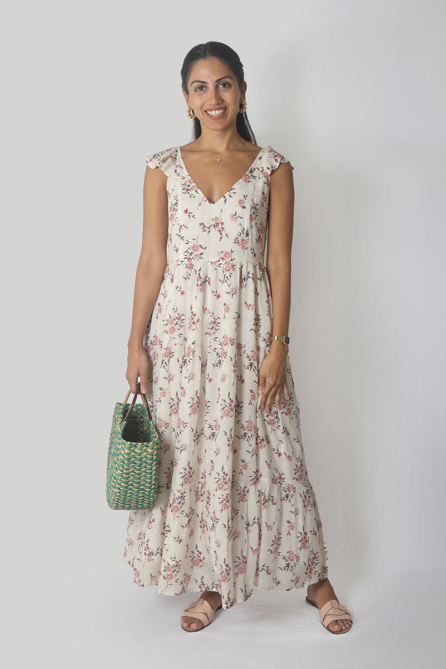SKYISPINKRUFFLEMAXIDRESS6