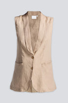 Sleeveless Hemp Jacket Flat Lay