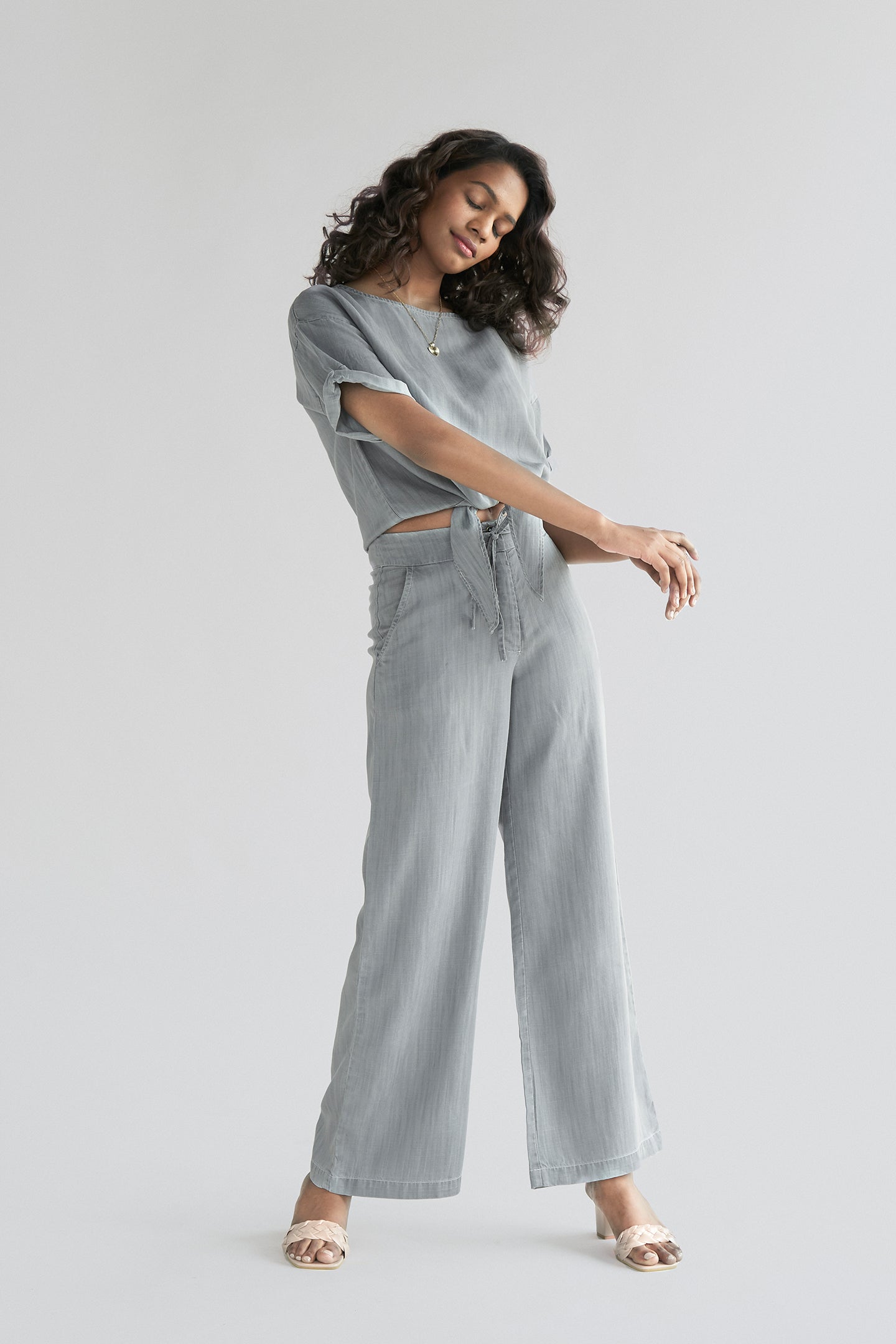 Twist and Sway Top in Stone Grey