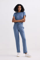 Relaxed Tee Set in Blue Longshot