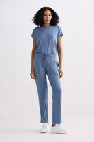 Wide Leg Pant in Blue Longshot