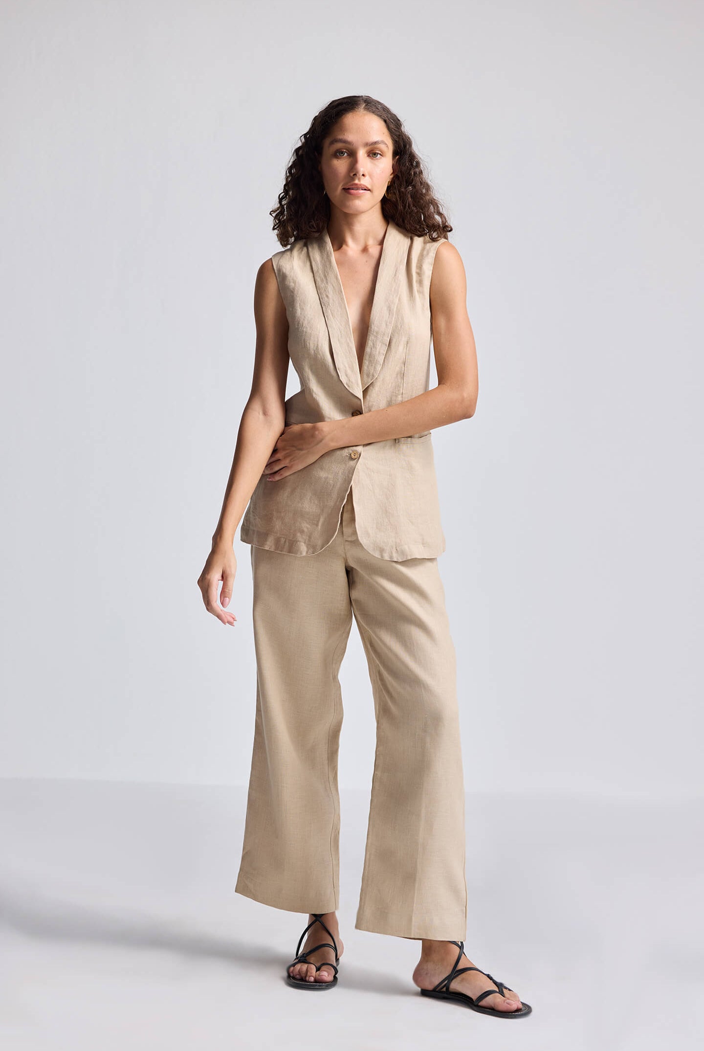 Wide Leg Pants in Hemp Long Shot