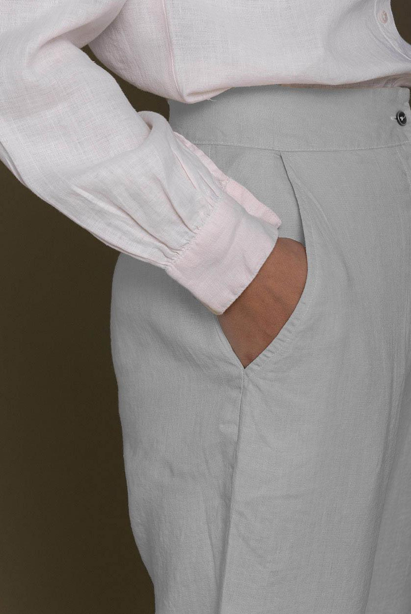 grey hemp joggers perfect for a summer evening