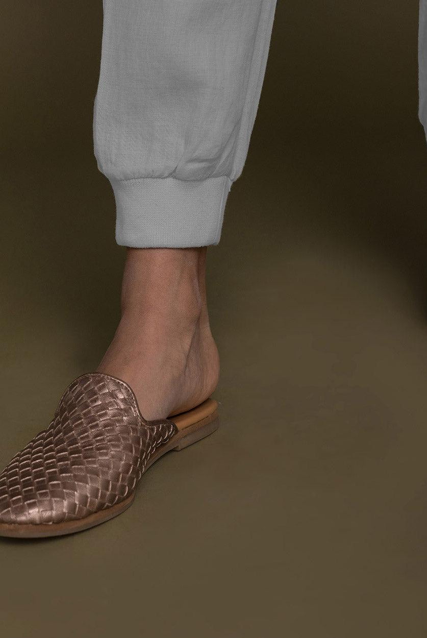 grey hemp joggers perfect for a summer evening