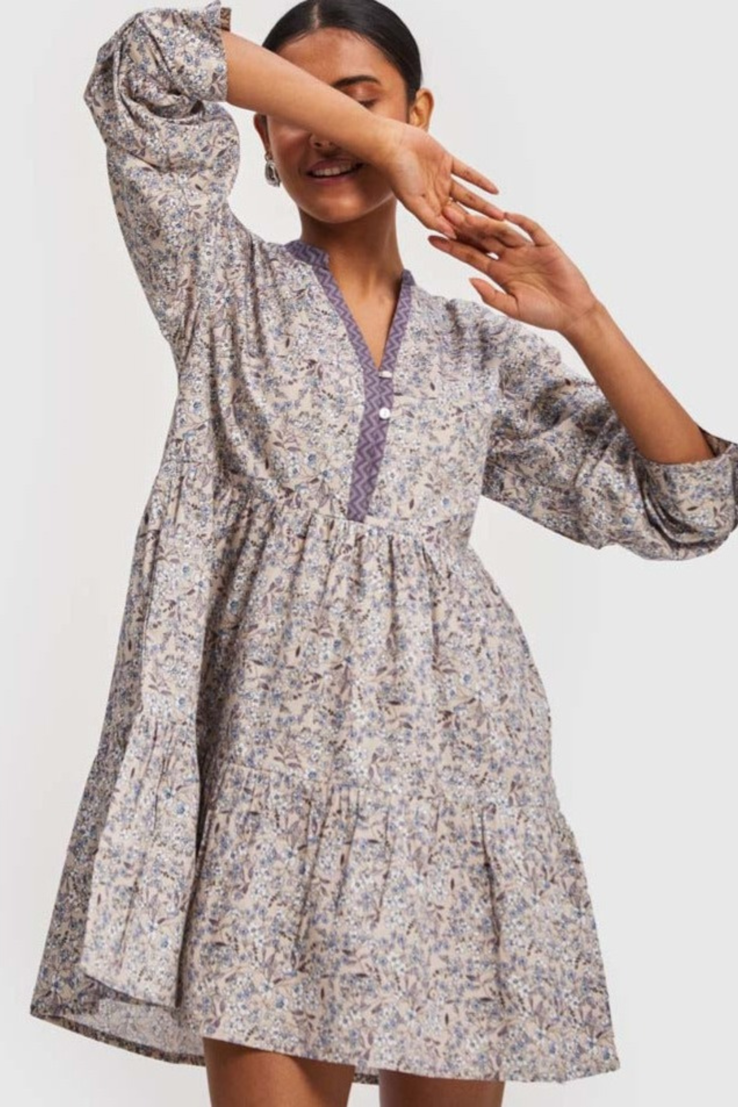 V-neck Tiered Dress 