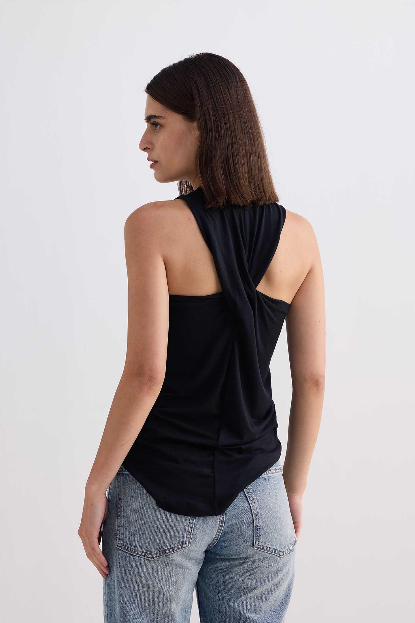 Back to Basics Top in Black Longshot