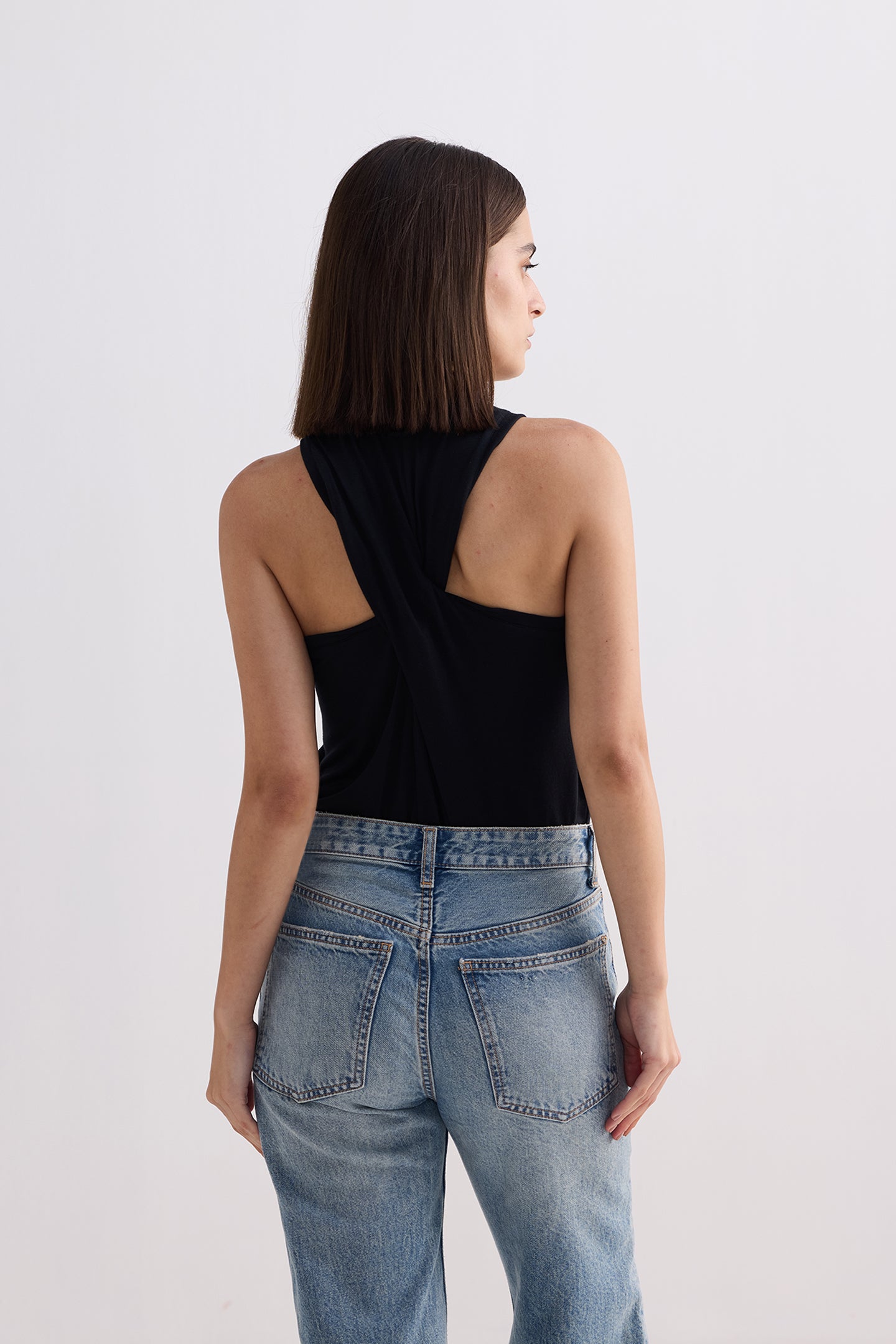 Back to Basics Top in Black Longshot