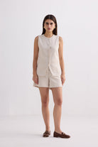 Cotton_Tweed_Vest_Jacket_Set_in_Cream_1