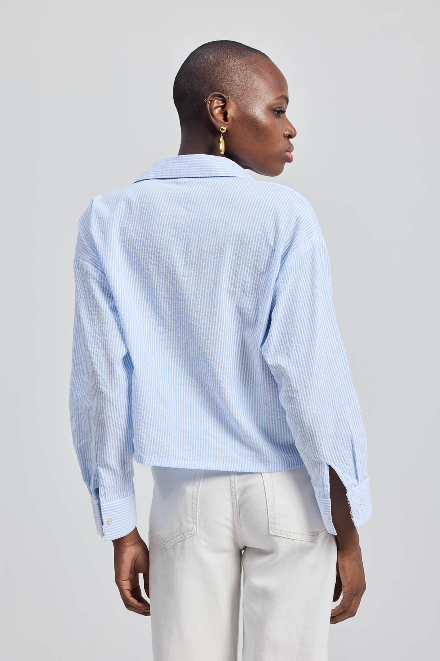 Crop it like it’s Hot Shirt in Stripes Longshot