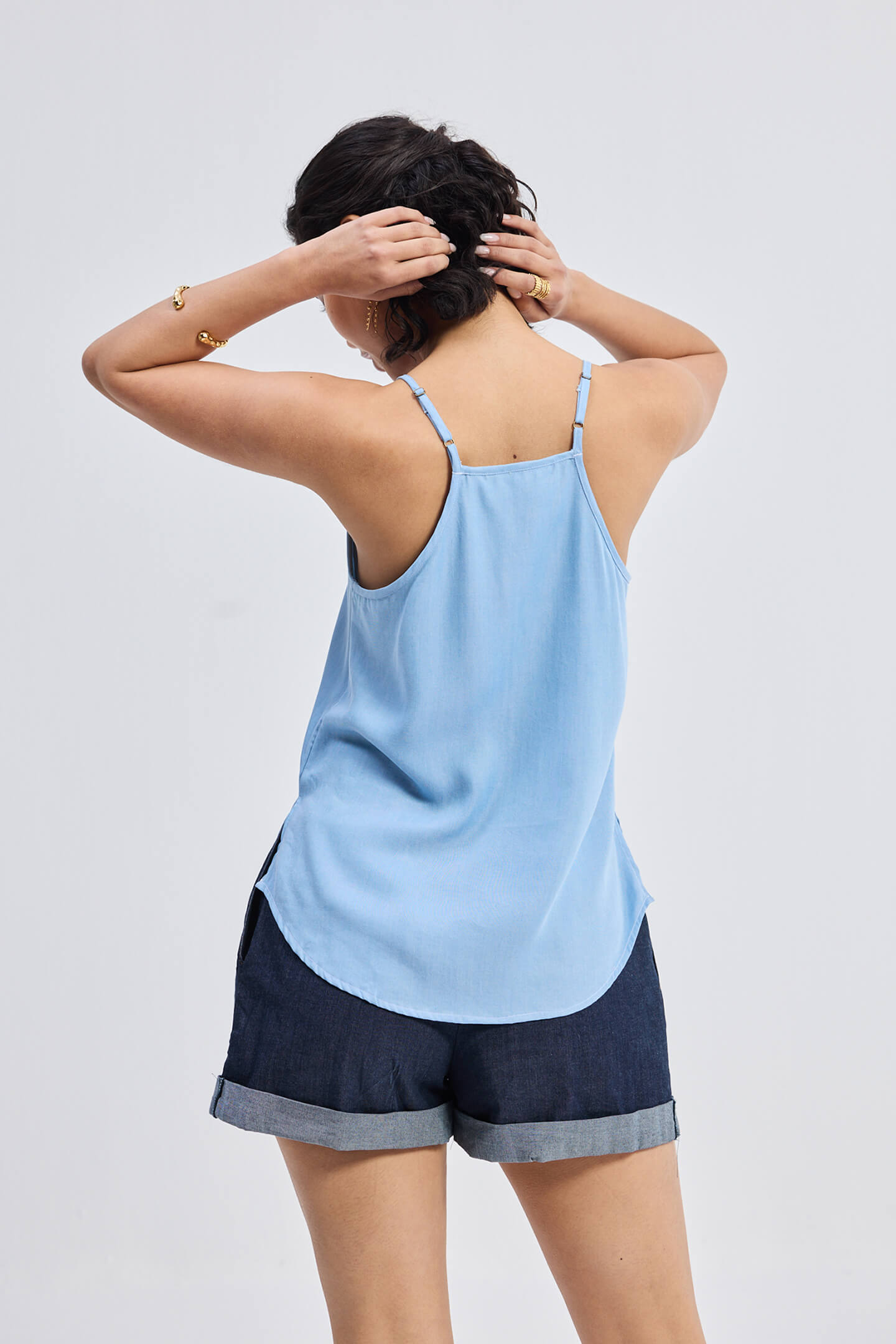Endless Sunday Top in Denim Longshot