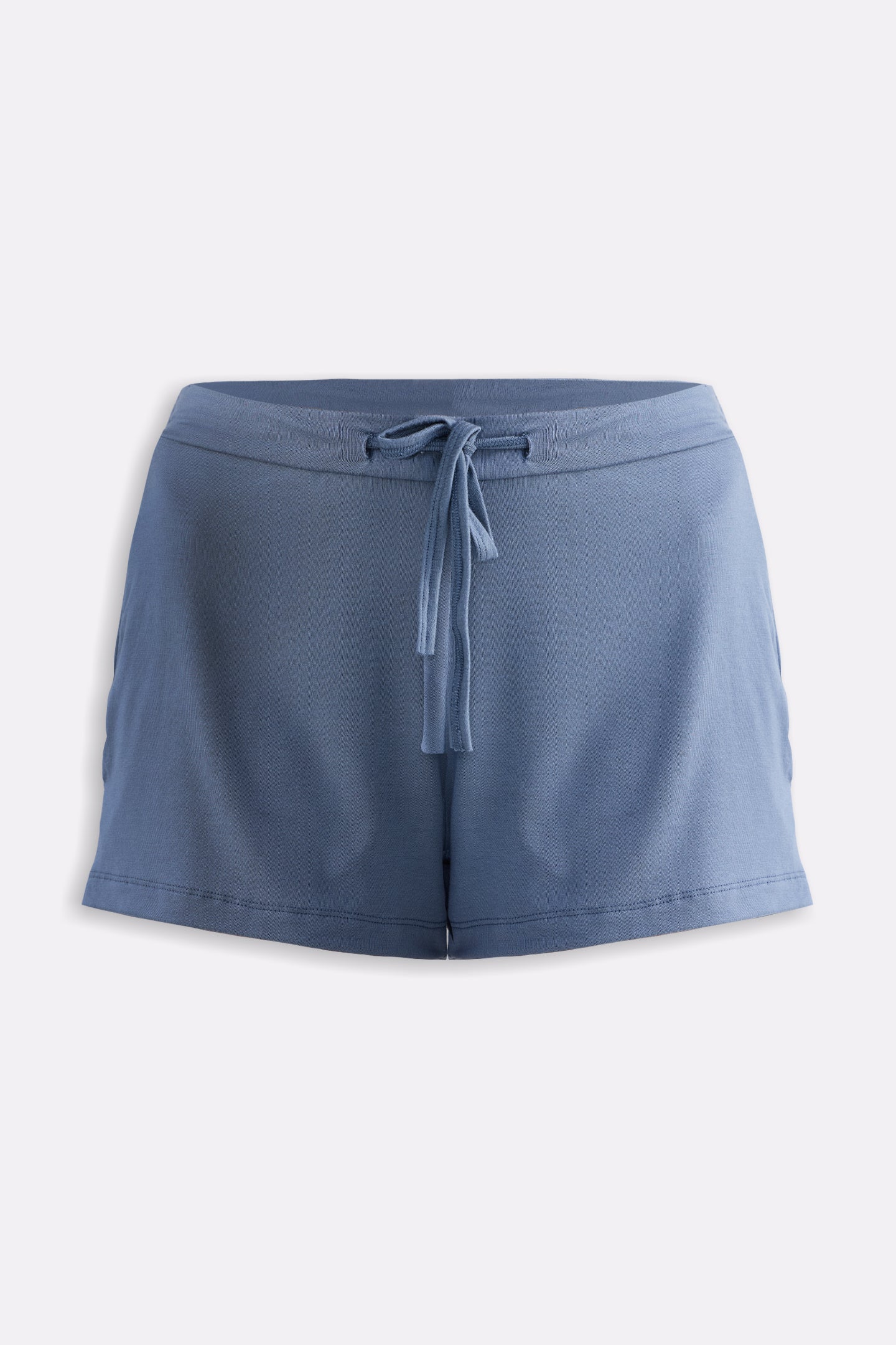 Essential Knit Shorts in Blue Flat Lay