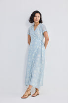Maxi Wrap Dress in Florals Longshot