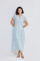 Maxi Wrap Dress in Florals Longshot