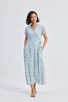 Maxi Wrap Dress in Florals Longshot