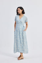 Maxi Wrap Dress in Florals Longshot