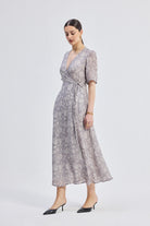Maxi Wrap Floral dress in Vintage Vines Longshot