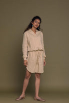 Meet me by the Cliff Dress in Neutral Beige by Reistor is crafted for effortless style with breathable comfort, a relaxed fit, and versatile everyday wear.