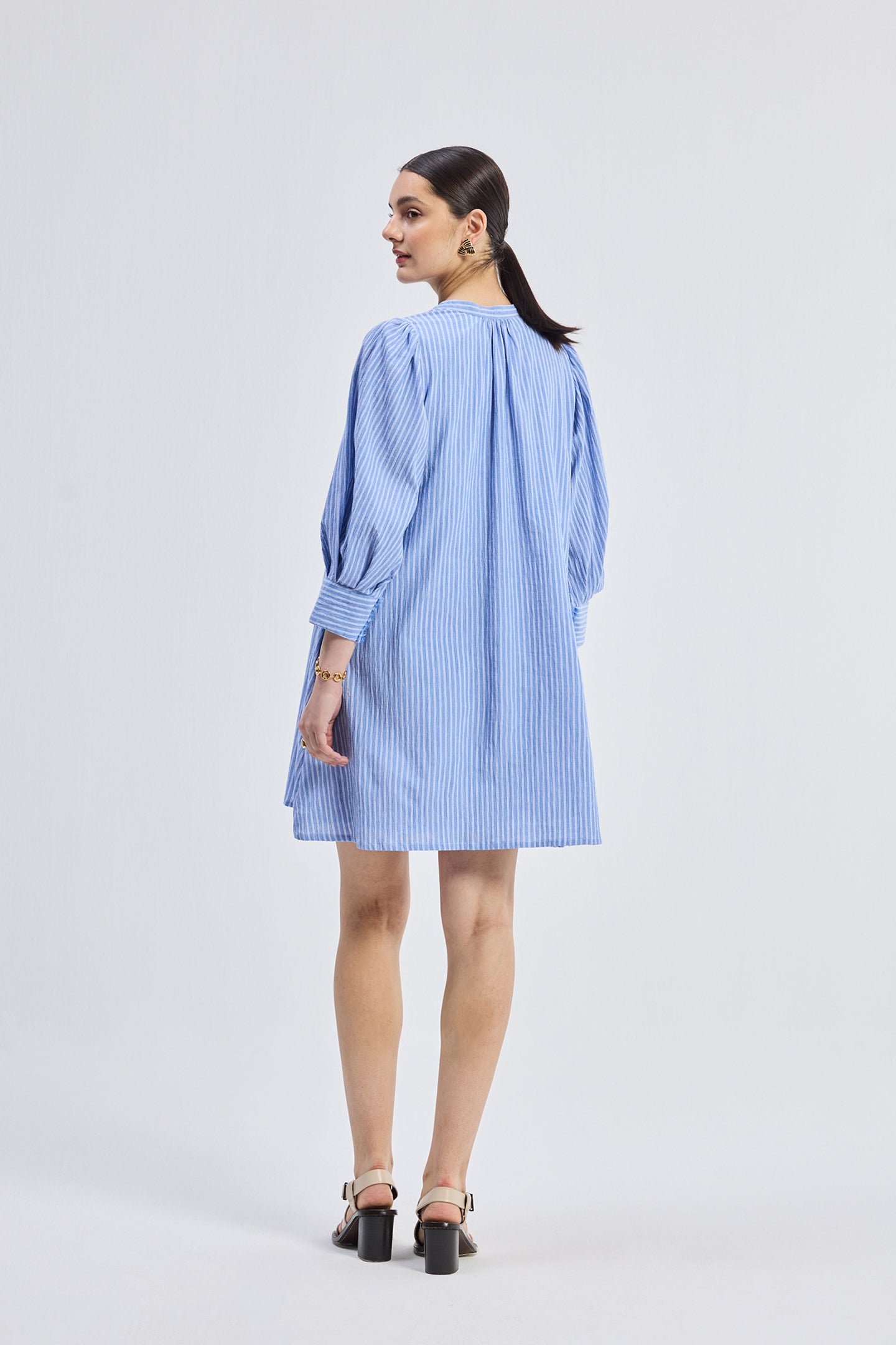 Oversized Tunic Dress with Optional Belt Long Shot
