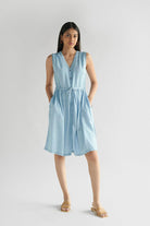 Pina Colada Dress in Ocean Blue