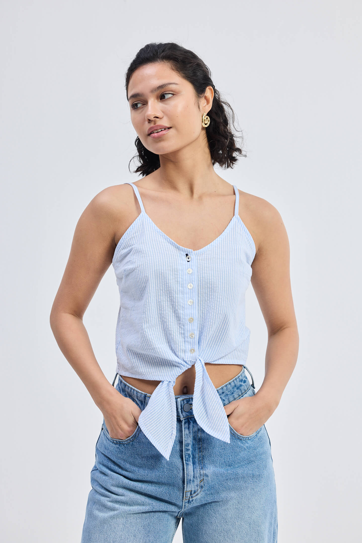 Pool Day Tan Lines in Classic Stripes Longshot