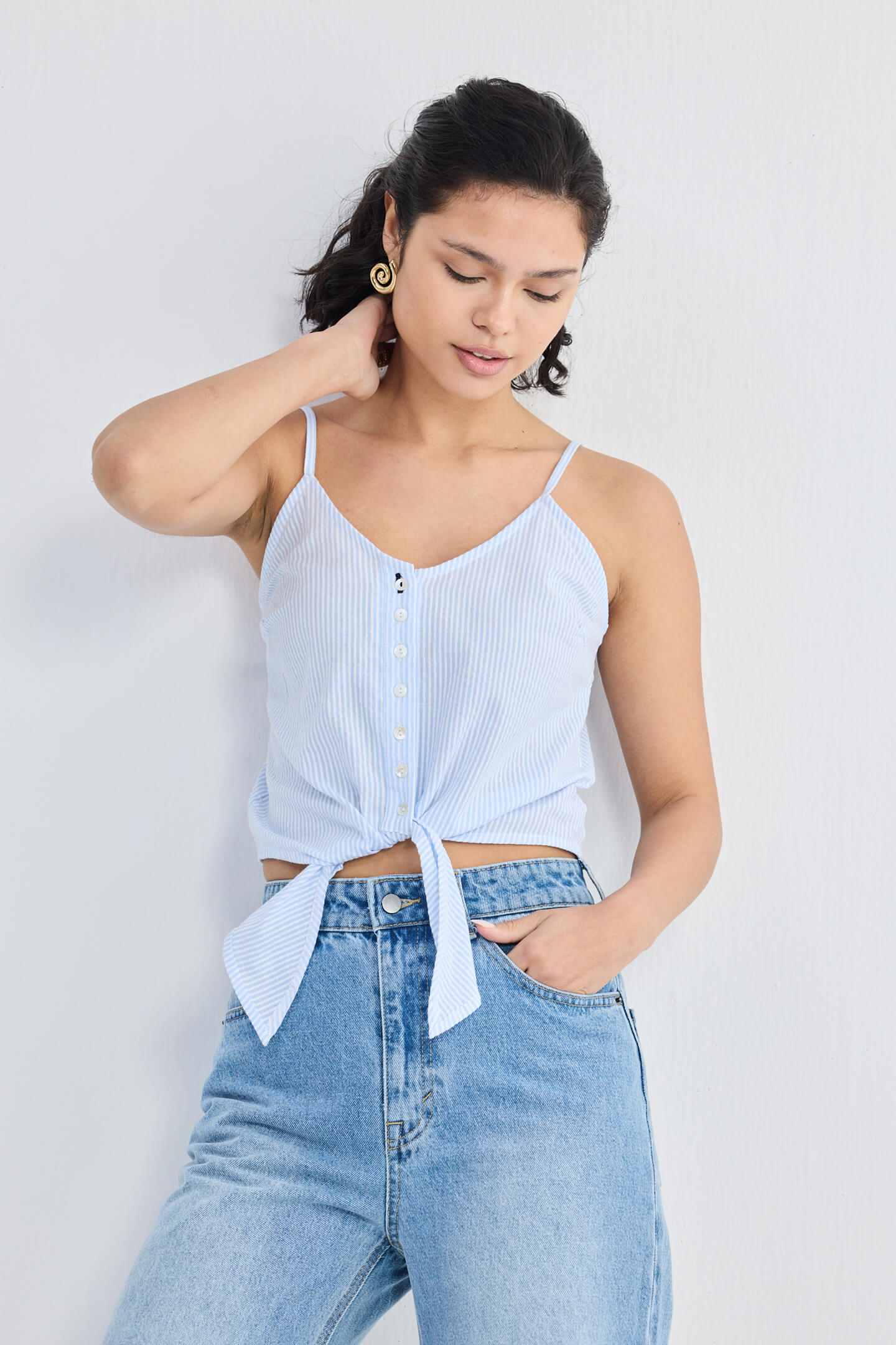 Pool Day Tan Lines in Classic Stripes Longshot