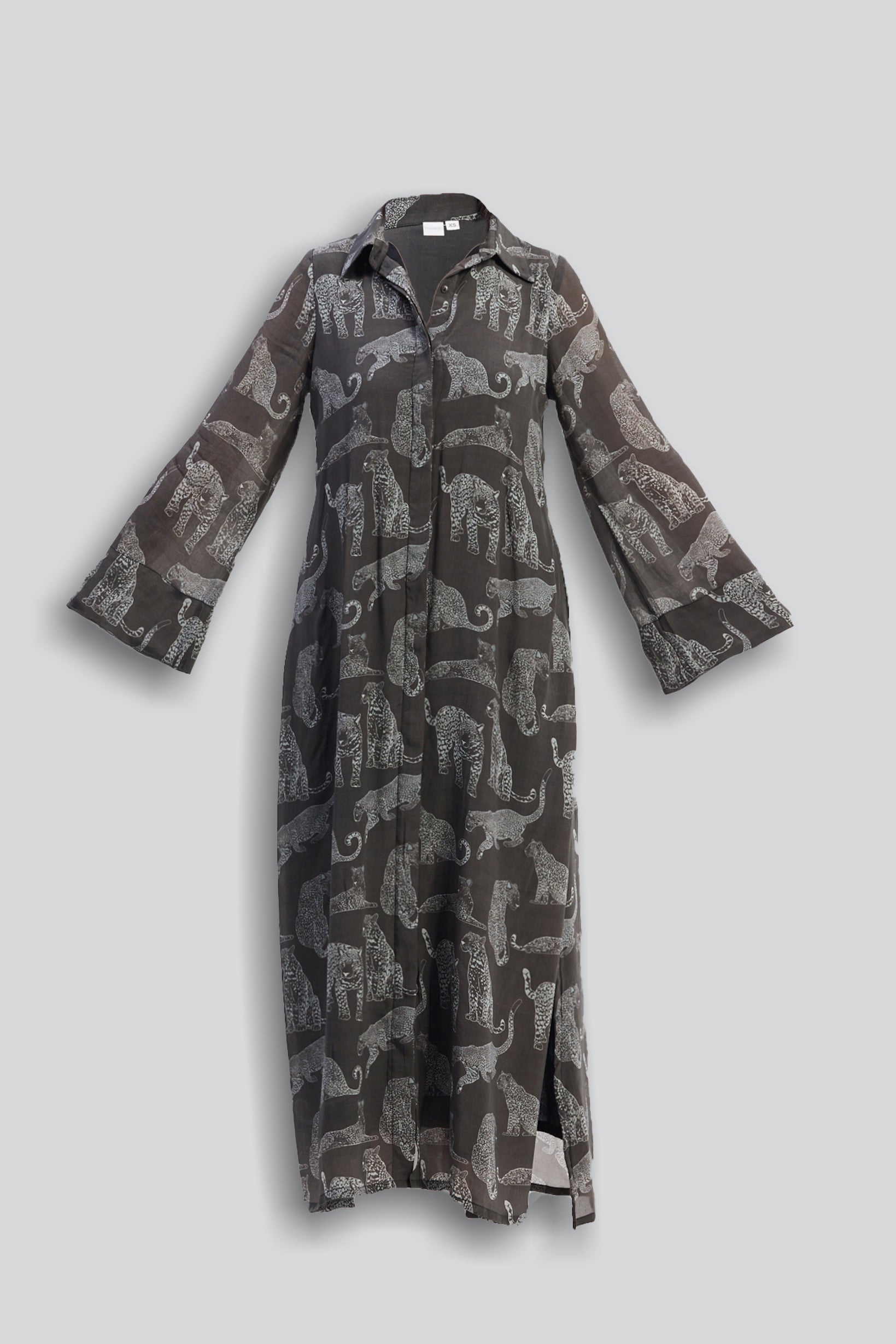 Relaxed-fit Shirt Dress in Animal Print