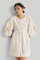 ShirtDresswithBalloonSleevesWhite-6