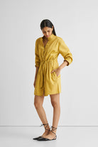 Short-Tie-Waist-Dress-in-Mustard---3