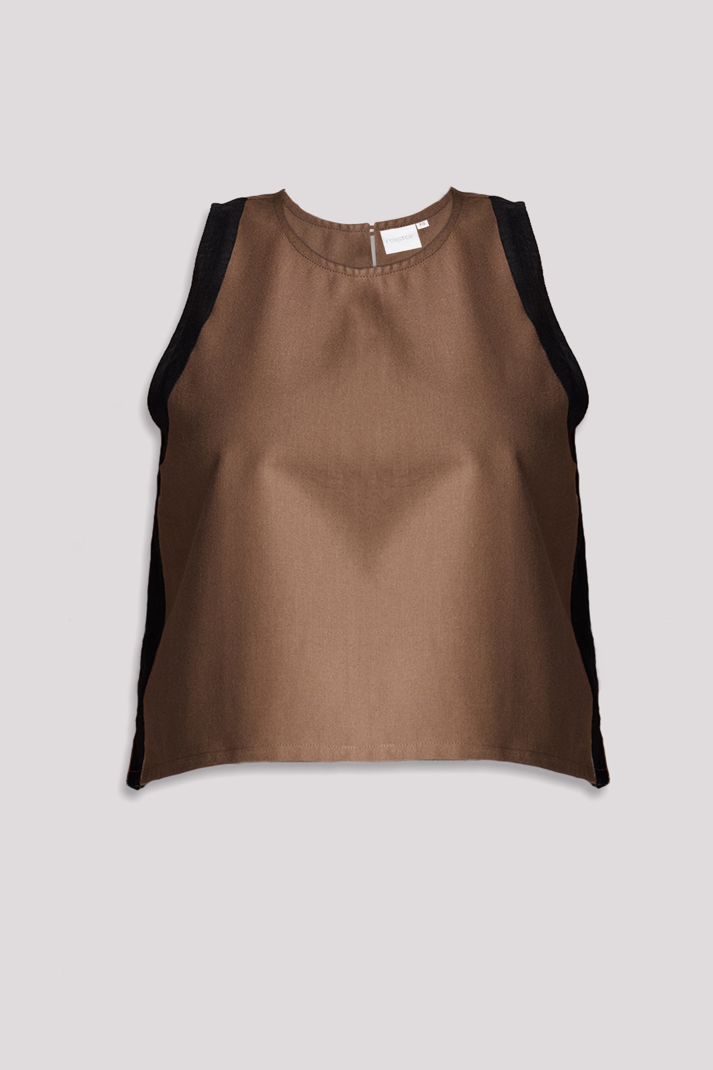 Sleeveless Colorblock Top in Brown and Black