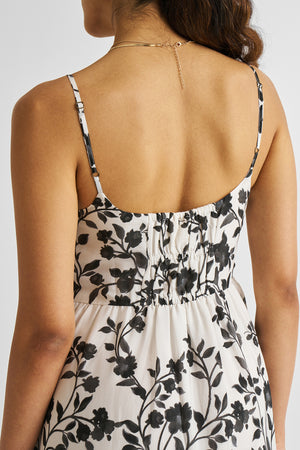 Strappy Tiered Maxi Dress in Florals
