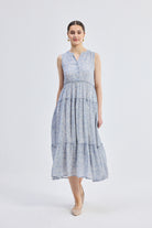 The Perfect Resort Floral Maxi in Periwinkle Blue Longshot