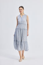The Perfect Resort Floral Maxi in Periwinkle Blue Longshot